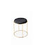 Living Room Stools Upholstered with Velvet Gold-Grey