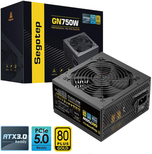 Segotep GN750W 750W Computer Netzteil Voll Verkabelt 80 Plus Gold