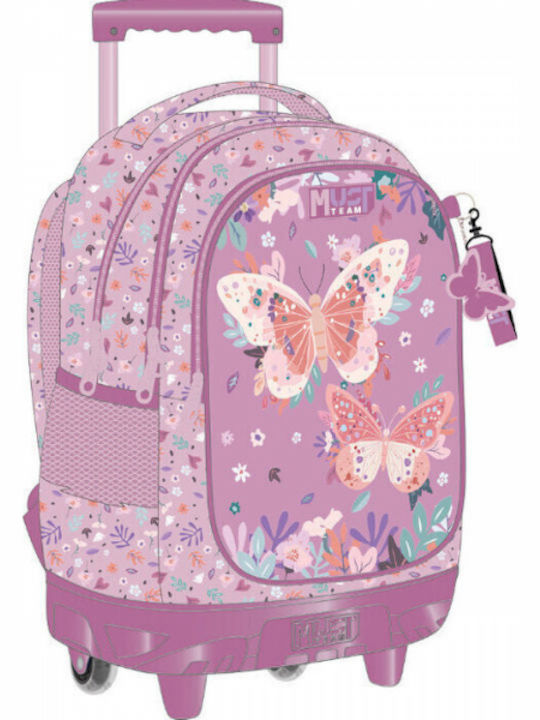 Must Team School Trolley Bag Elementary Lilac with Water Bottle Holder 30lt Must Team School Trolley Bag Elementary Lilac with Water Bottle Holder 30lt