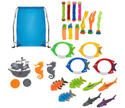 Set 26 Jucării Pentru Piscină De Scufundare Zola Geantă De Depozitare Vânătoare De Comori Multicoloră