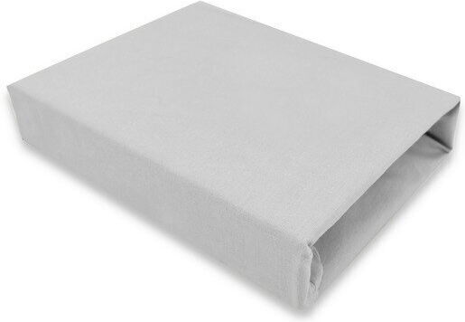 Qmini Set Lenjerii De Patut Bebe Pentru Patut Din Bumbac Cu Cauciuc Gri 85x46cm