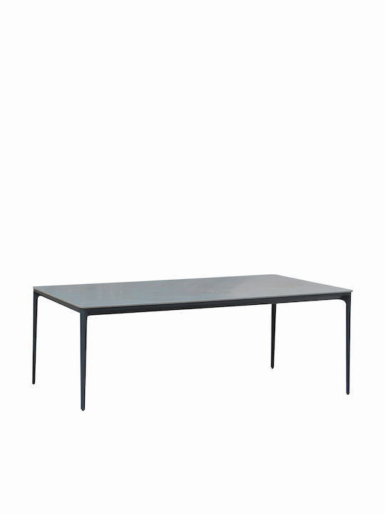 Sintered Маса За Трапезария От Алуминий Сива 180x90x75см