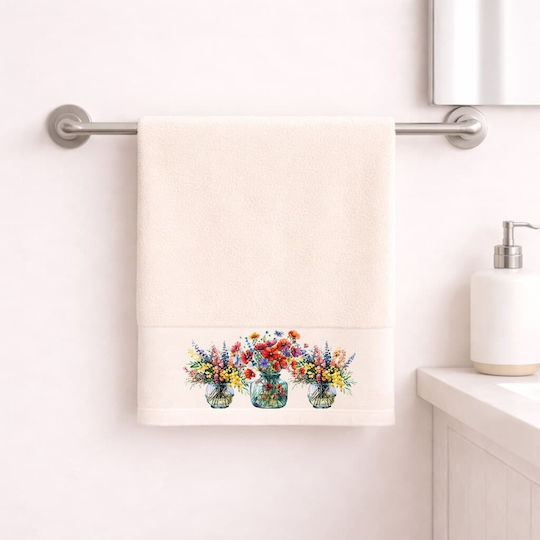 Bath Towel Facecloth 50x90cm Ecru Weight 500gsm