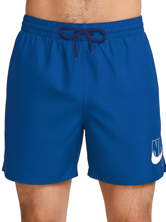 Nike Volley Мъжки Бански Плувни Шорти Сини с Принт
