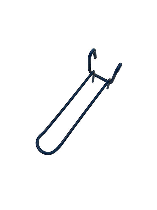 Double Bathroom Hook with Screws Blue