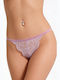 Women's String With Lilac Lace