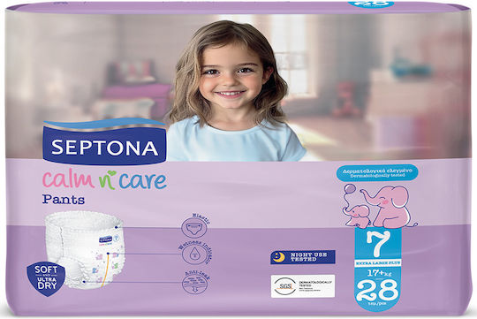 Septona Πάνες Βρακάκι Calm & Care No. 7 για 17+kg 28τμχ