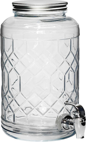 General Trade Getränkespender Glas mit Zapfhahn 3.6lt