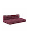 vidaXL Sofa Cushion Pallet with Backrest Red 2 Pieces 120x80cm