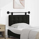 vidaXL Leather Bed Headboard Pillow Black 90x55cm