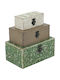 Artekko Multicolour MDF Decorative Jewellery Box Organizers 19x31x14 Cm 3pcs