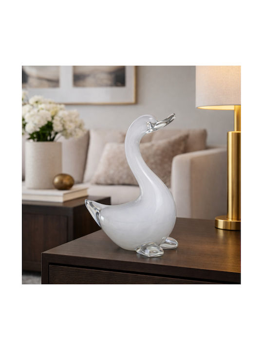 Murano Decorative Swan Made of Crystal 12x6x17cm