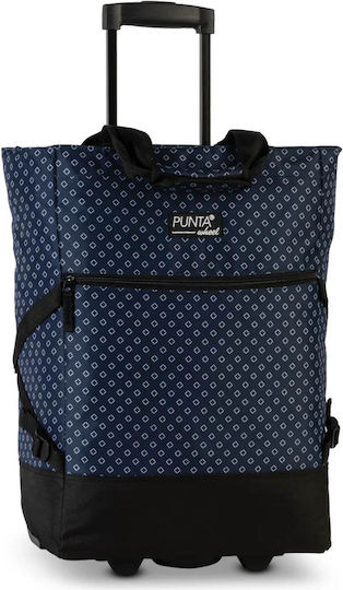Căruț de Piață Textil Albastru 50x36x20cm