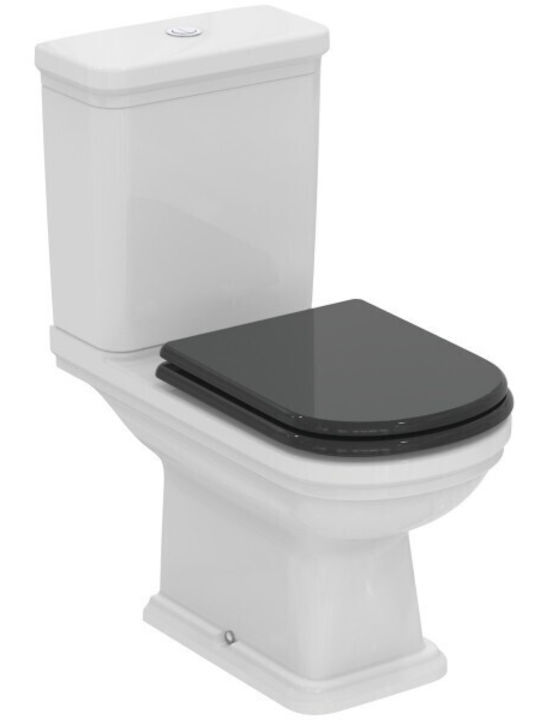 Ideal Standard Тоалетна, стояща на пода с казанче с капак Soft Close черна 5017830556497