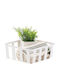 White Storage Basket 18x18x7.5cm
