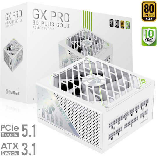 GameMax GX PRO 1250G 1250W White Power Supply Full Modular 80 Plus Gold