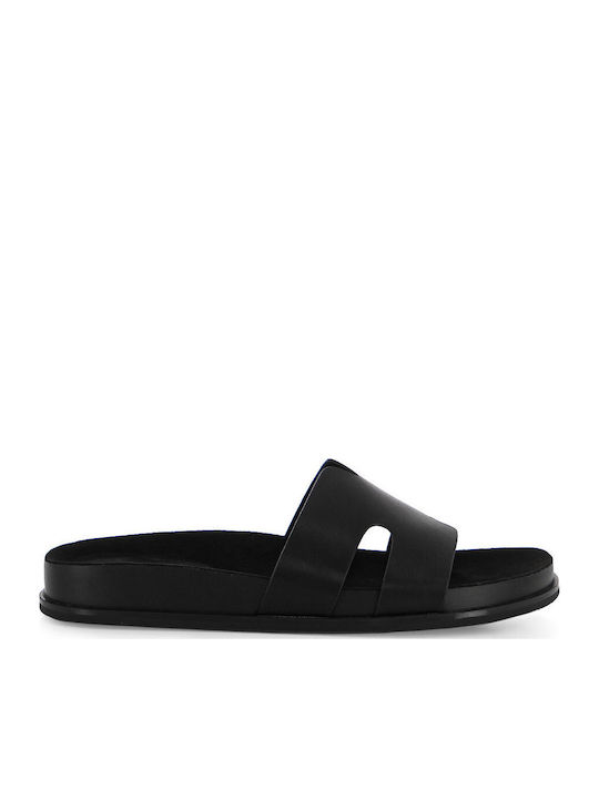 Flache Damen Sandalen Schwarz