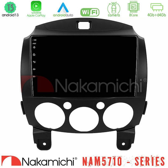 Nakamichi Nam5710 Series 8-ядрен Android 13 4+64GB Mazda 2 2008-2014 Навигация Мултимедия Таблет 9"