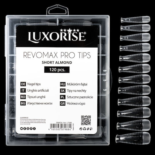 Многократни Revomax Pro Tips Luxorise Къси Бадемови Полигел Гел 120 Бройки