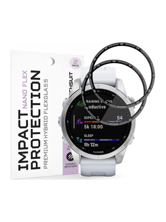 Techsuit Nano Flex Full Face Tempered Glass for Garmin Fenix 7S 2 Pieces