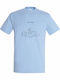 T-shirt Унисекс I Am Fine Забавен Надпис Хладен Светлосин