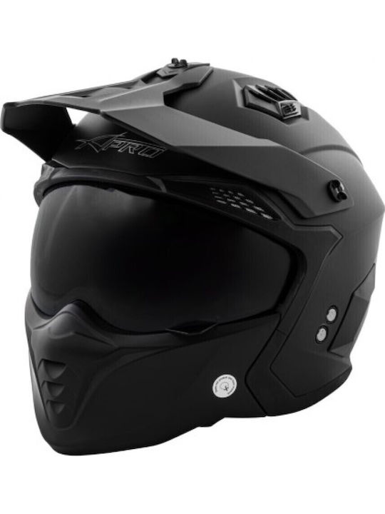 A-Pro Alien Matt Negru Cască Moto Modulară ECE ...