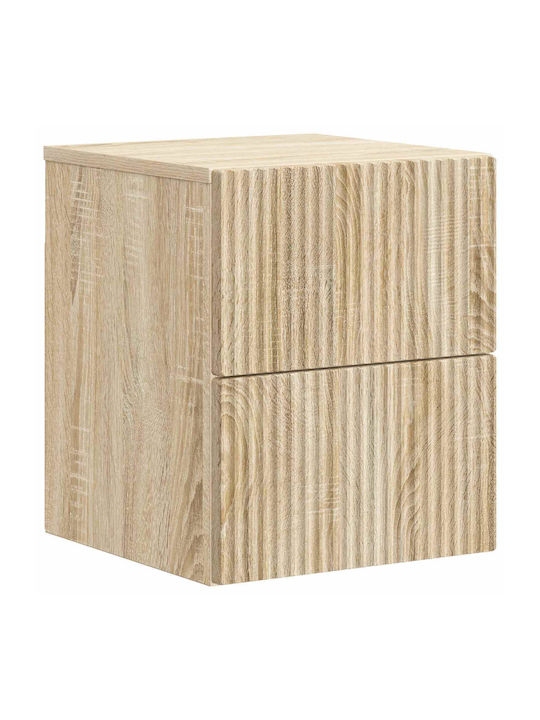 Wooden Beige Bedside Table 33x34.5x40cm