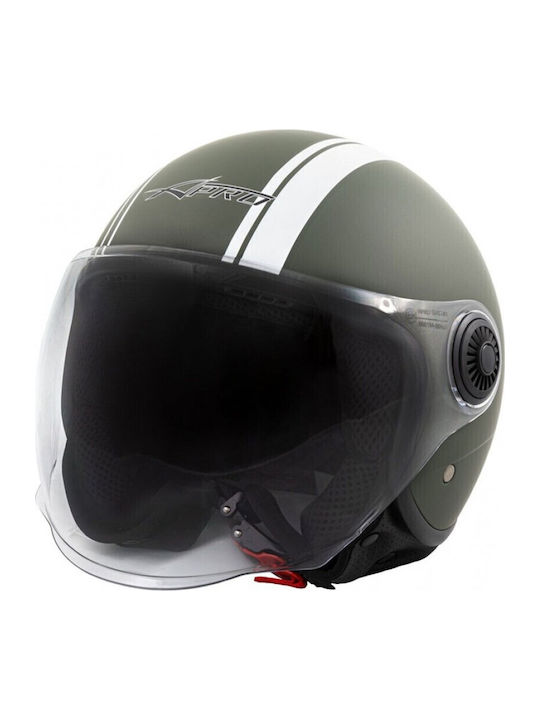 A-Pro Medley Matt Grün Motorradhelm Jet ECE 22....