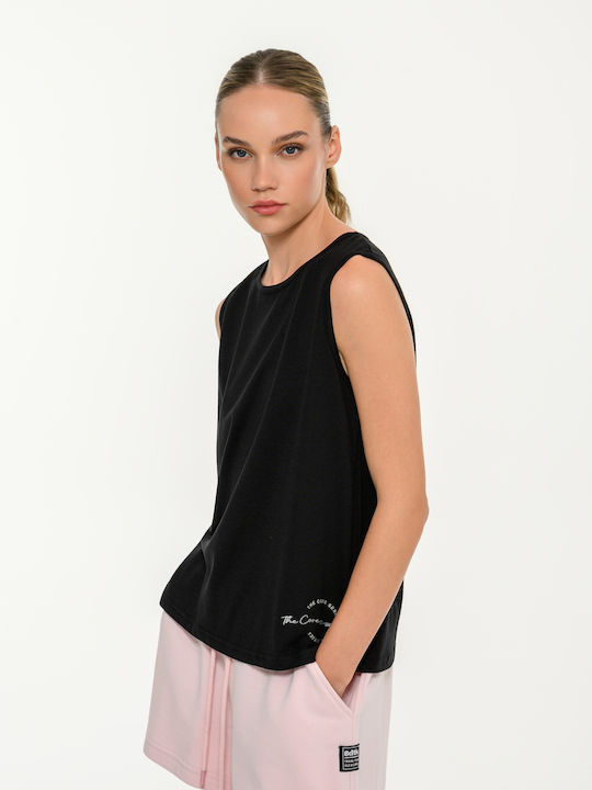 BodyTalk Women's Sports Sleeveless Black Blouse