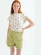 Damen T-Shirt Beige