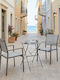 Pakketo Garten- und Outdoor-Möbelsets für kleinen Balkon Bistro Confidence 3 Stücke Anthrazit