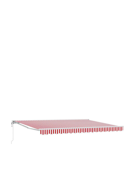 vidaXL Cort Terasă Cu LED Roșu 4.5x3.5m