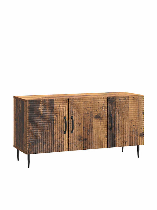 TV Stand Metal & Brown Wood L99xW34.5xH50cm