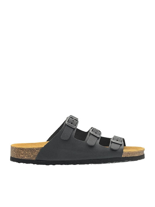 Plakton Leather Women's Sandals Black