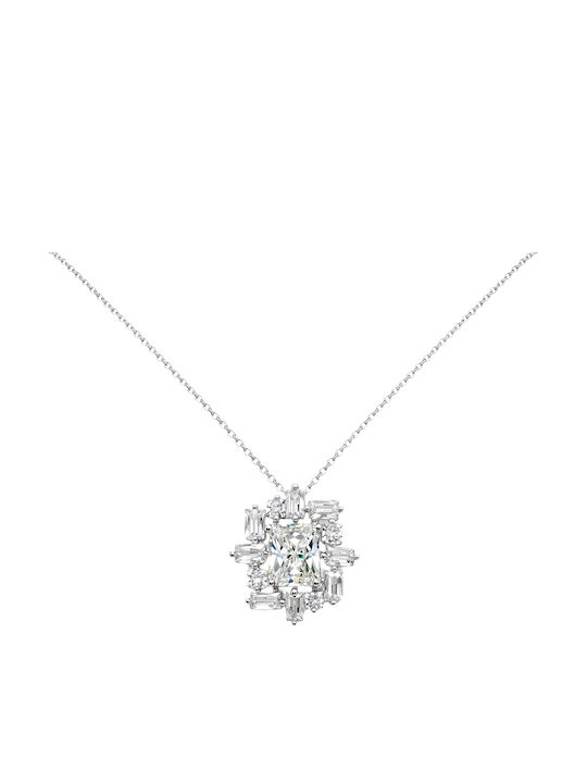 Xrisokosmima Halskette aus Silber mit Zirkon