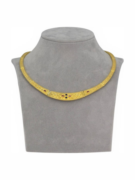 Byzantine Talisman Necklace Made of Gold Plated Silver