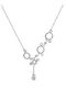 Polytimo Halskette aus Weißgold 14K mit Zirkon