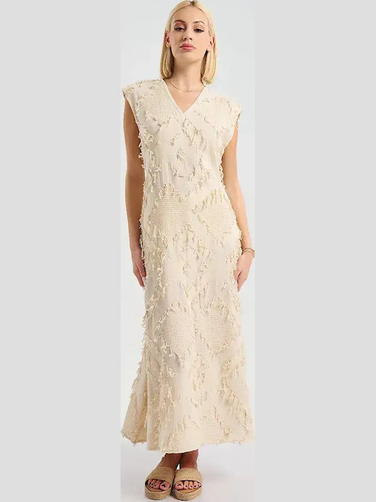 Sommer Maxi Kleid Ecru