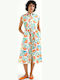 Summer Midi Shirt Dress Ecru