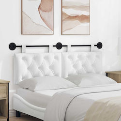 vidaXL Fabric Headboard Cushion White 130x55 cm