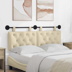 vidaXL Headboard Cushion Fabric Beige 130x55cm