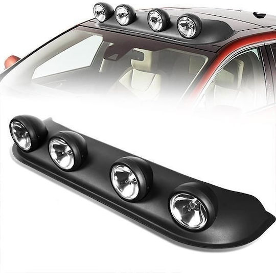 Set 4 Proiectoare Led Angel Eyes Montaj Pe Capotă Acoperiș Alimentare 12v Lungime 85cm Proiectate Pentru Vehicule Off-road