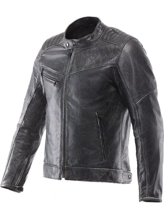 Dainese Radicale Sommer Männer Leder Motorradjacke Schwarz