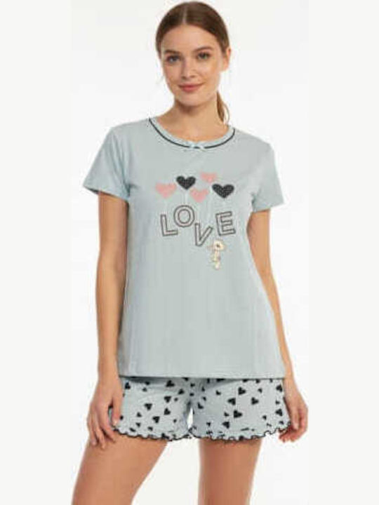 Prive Underwear Set Pijamale Dama De Vară Albastru Deschis