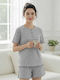 Prive Underwear Set Pijamale Dama De Vară Din Bumbac Gri