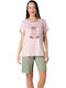 Relax Lingerie Summer Women's Pyjama Set Pink