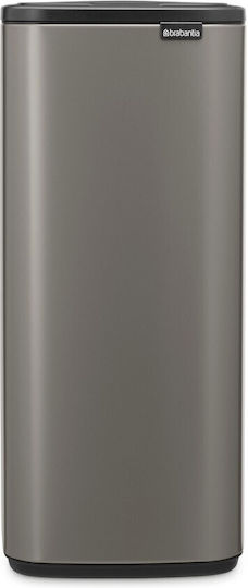 Brabantia Bo Touch Plastic Grey Push Waste Bin 30lt