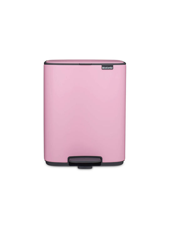 Brabantia Bo Pedal Kunststoff Mülleimer mit Pedal Rosa 12lt