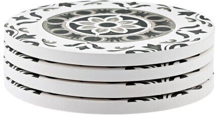 Estia Heritage Coaster Ceramic with Stand Green 10.3x10.3cm 4 Pieces Estia Heritage Coaster Ceramic with Stand Green 10.3x10.3cm 4 Pieces