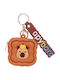 Πορτοφολάκι Τετράγωνο Μπρελόκ Pvc Charm Capybara Καπιμπάρα 9cm